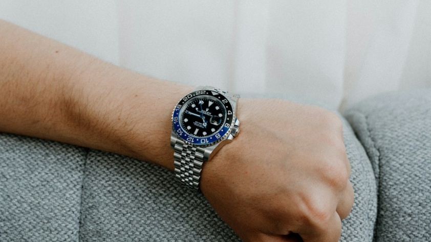 Rolex GMT-Master II 126710BLNR on a jubilee bracelet, on the wrist
