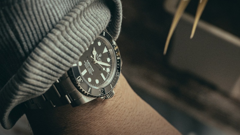 Rolex Submariner no-date with black dial and ceramic bezel, on the wrist